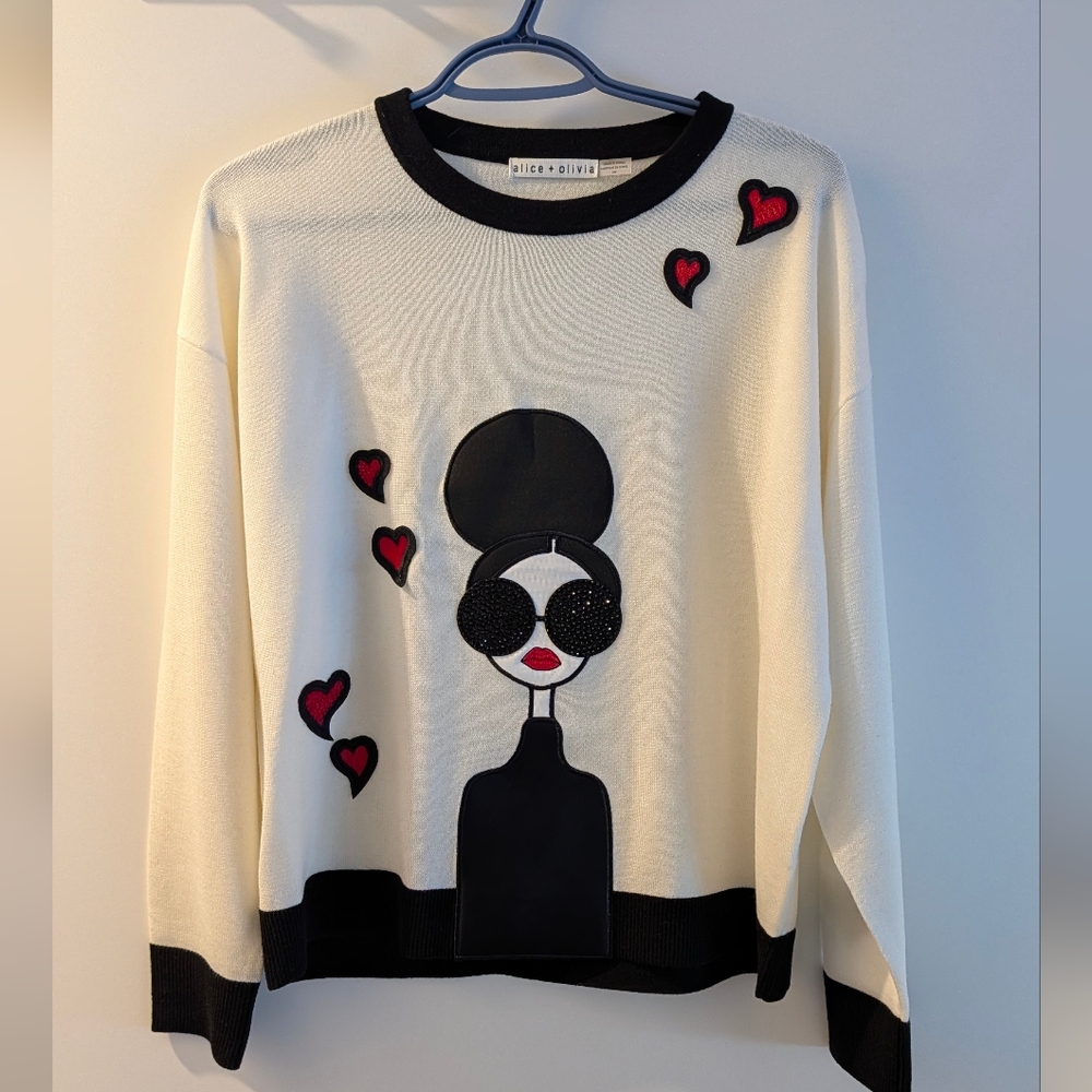 Alice & Olivia Staceface Sweater Top